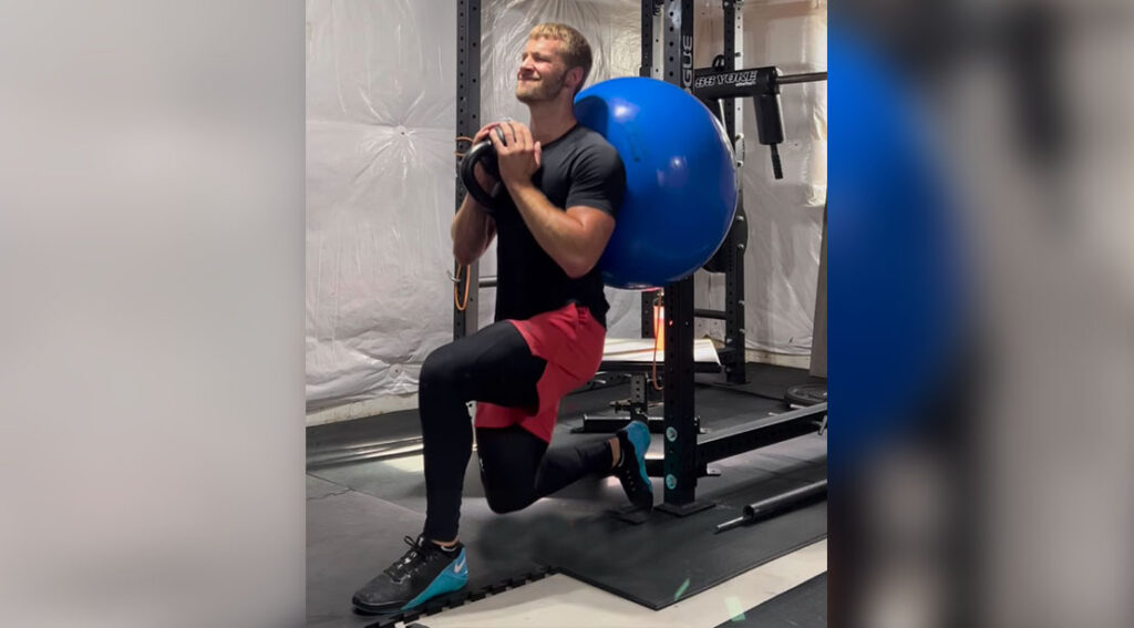 Stability Ball Back Supported Split Squat: How To